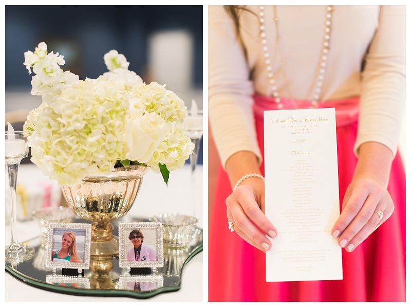 Dallas Baptist Univeristy Wedding Florals