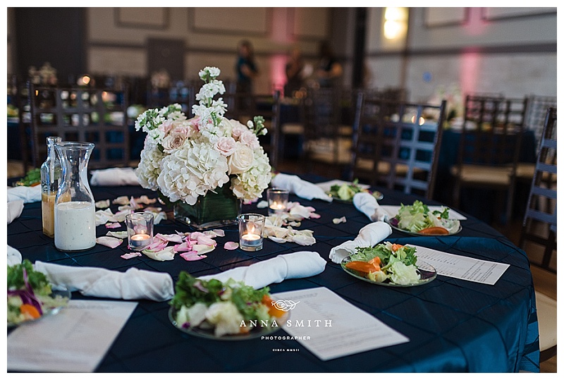 Blush and white wedding flowers