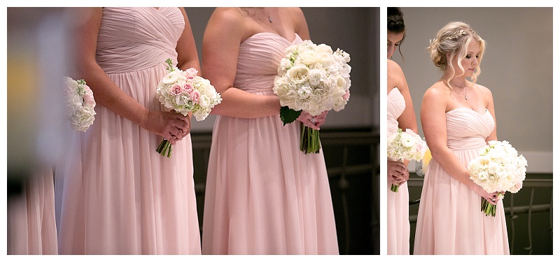 Blush and white Piazza in the Village wedding flowers