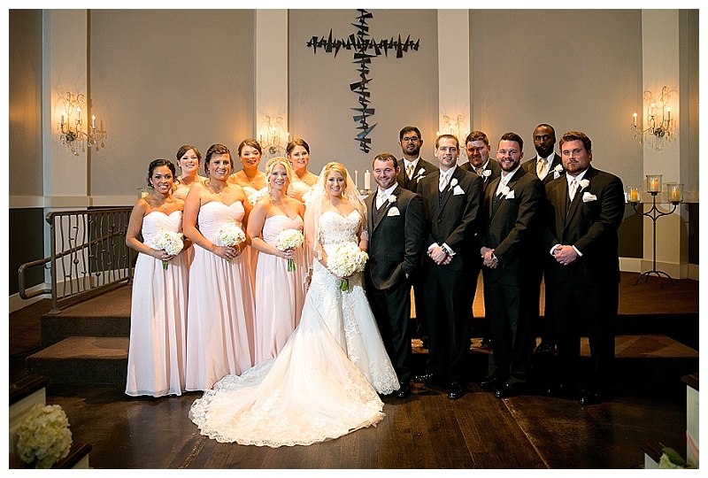 Blush and white Piazza in the Village wedding flowers