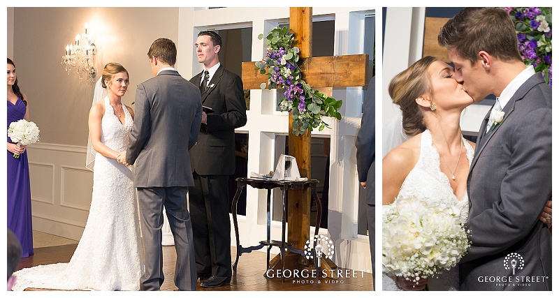 Purple and Pink Winter Wedding Flowers at The Milestone