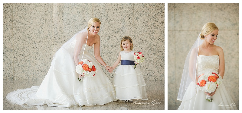 Poppy Red and White Wedding Florals at Dallas City Club