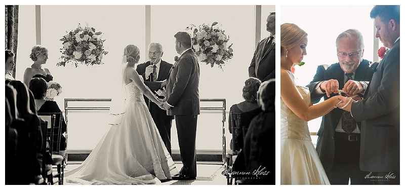 Poppy Red and White Wedding Florals at Dallas City Club