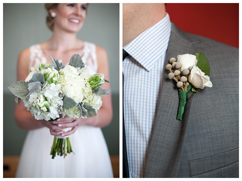 hydrangea dusty miller and tullip wedding flowers