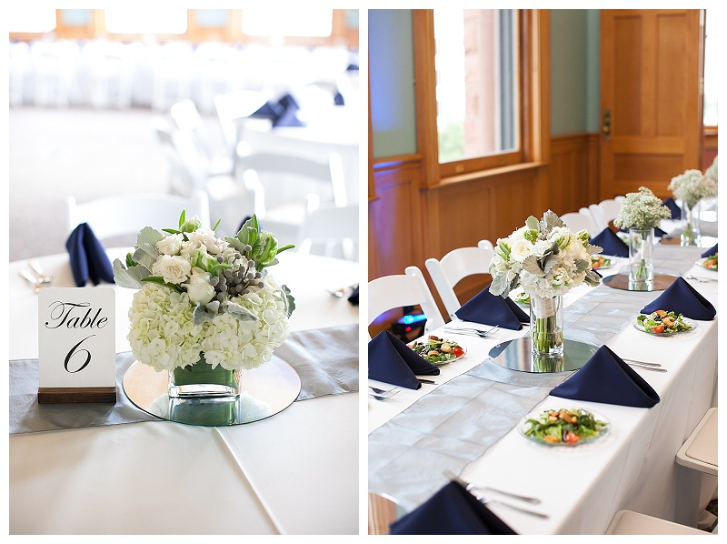 hydrangea dusty miller and tullip wedding flowers