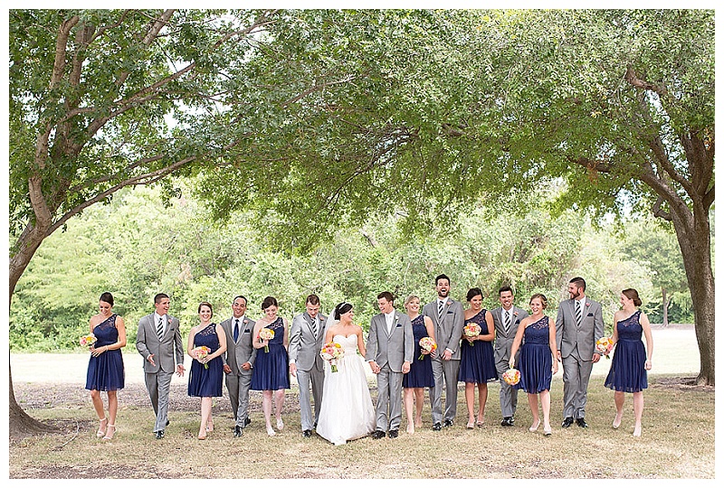 Coral, pink, peach, yellow, and green wedding flowers