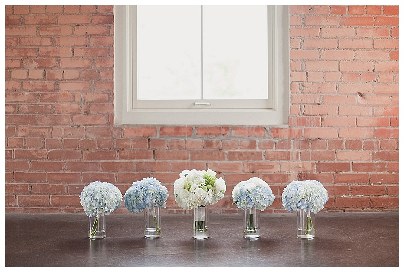 Traditional white, green, and blue wedding flowers dallas