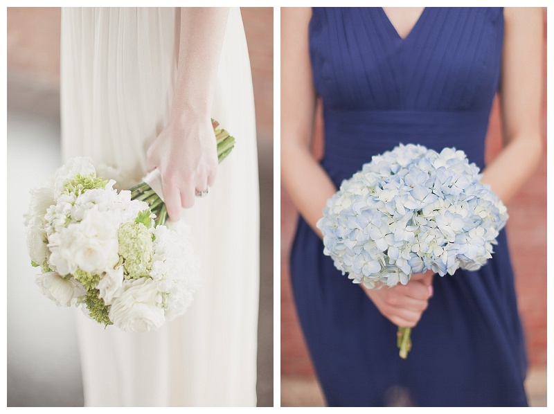 Traditional white, green, and blue wedding flowers dallas