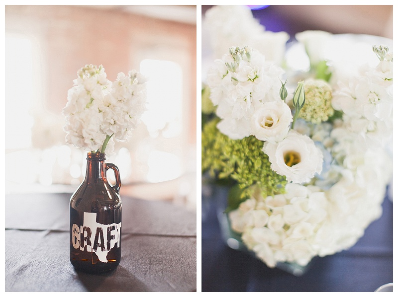 Traditional white, green, and blue wedding flowers dallas