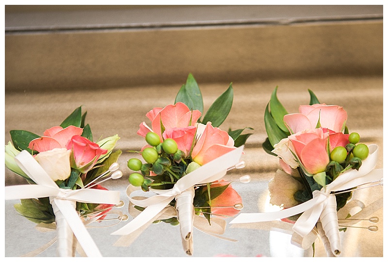 bright coral and pink wedding flowers dallas