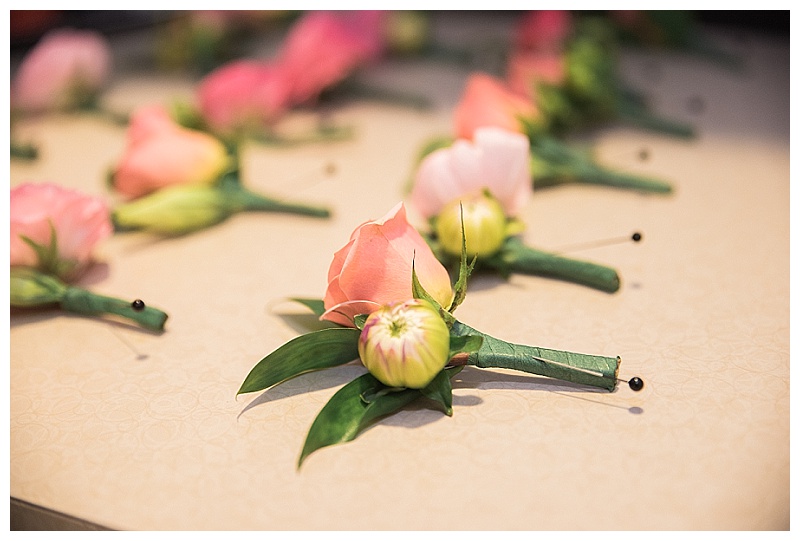 bright coral and pink wedding flowers dallas