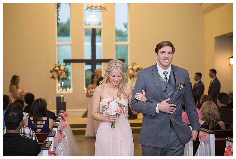 bright coral and pink wedding flowers dallas