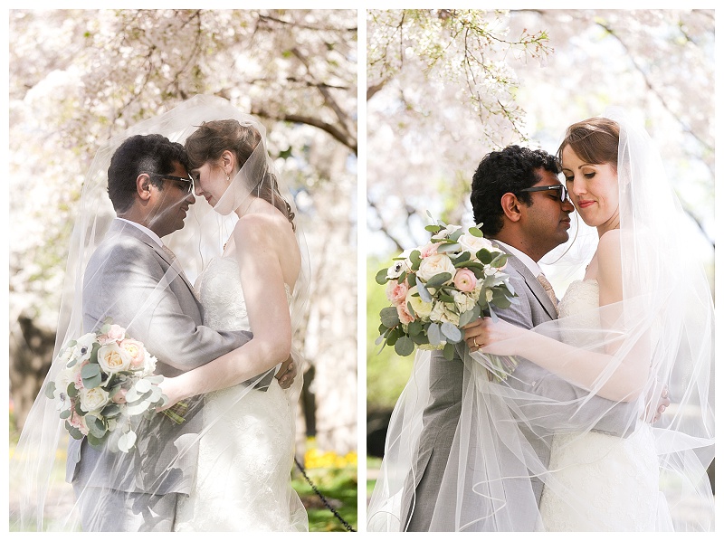 Traditional wedding flowers with silver dollar eucalyptus