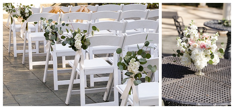 Traditional wedding flowers with silver dollar eucalyptus