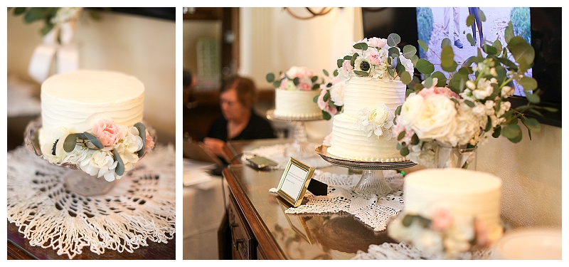 Traditional wedding flowers with silver dollar eucalyptus