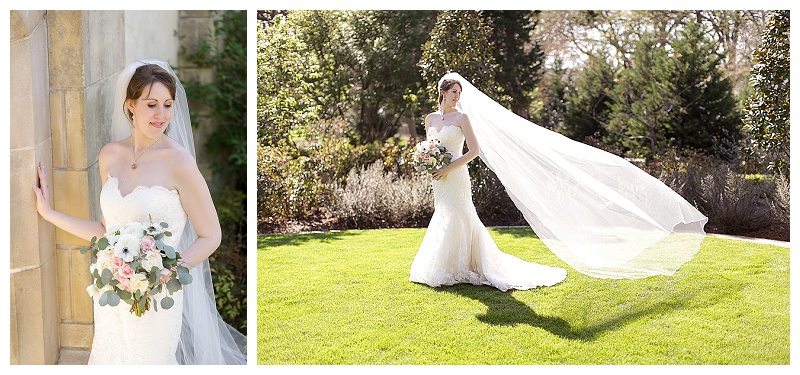 Traditional wedding flowers with silver dollar eucalyptus