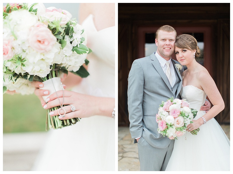 Blush, pink and white Dallas wedding flowers