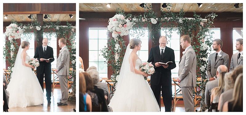 Blush, pink and white Dallas wedding flowers