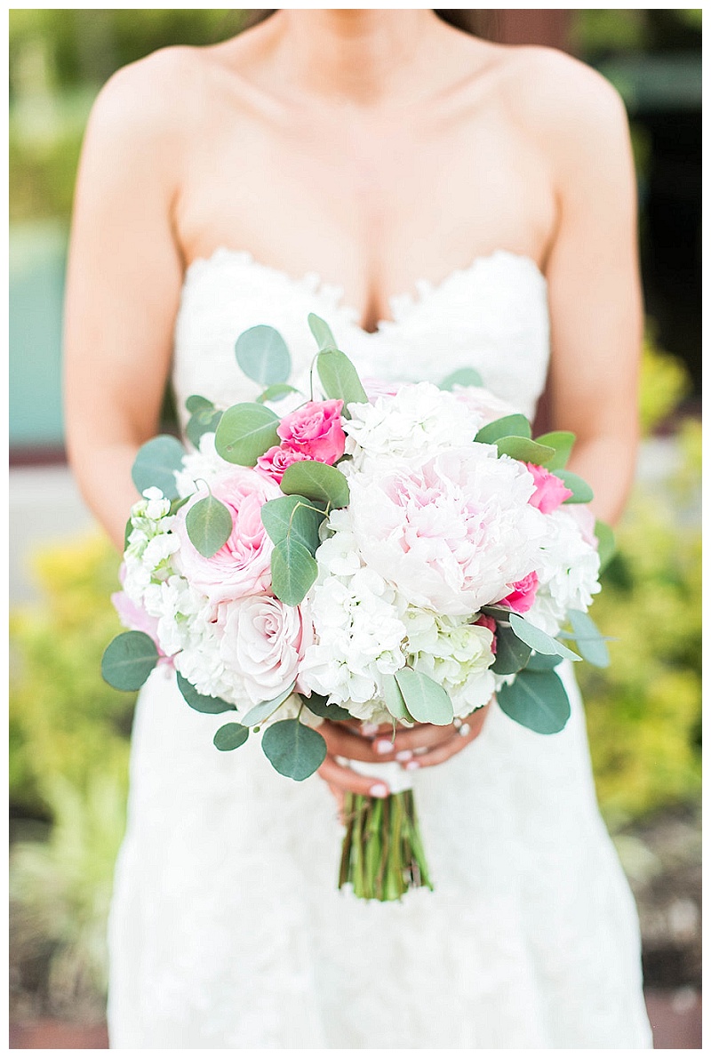 Noah's Richardson blush and pink wedding flowers hydrangea peonies garden roses