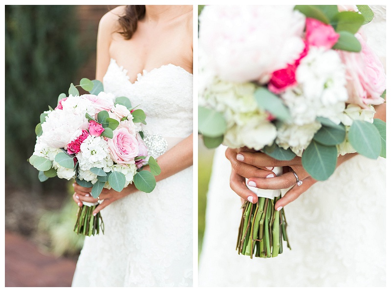 Noah's Richardson blush and pink wedding flowers hydrangea peonies garden roses