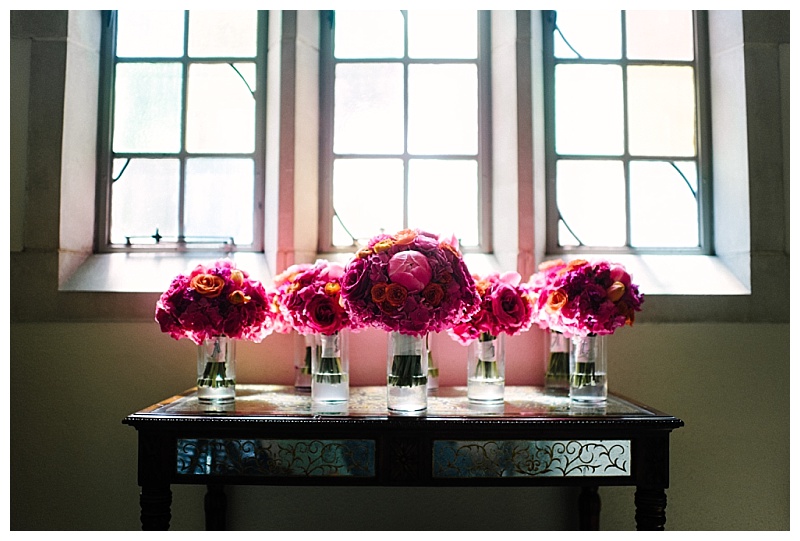 Bright Pink and Orange Dallas Wedding Flowers