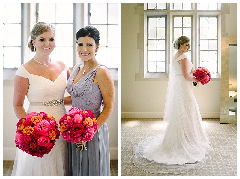 Bright Pink and Orange Dallas Wedding Flowers