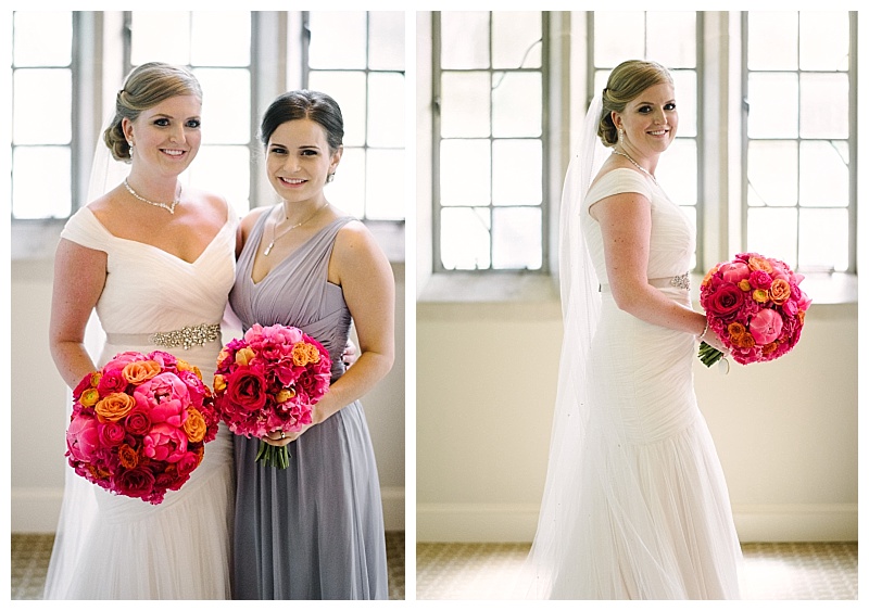 Bright Pink and Orange Dallas Wedding Flowers