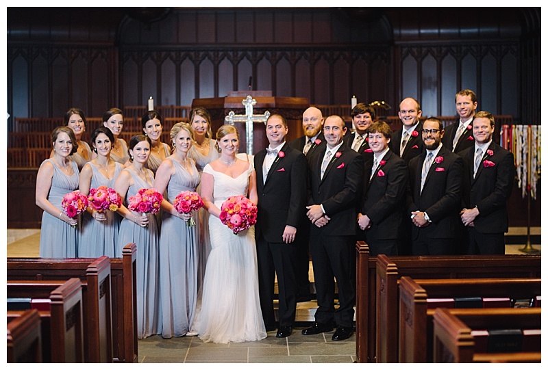 Bright Pink and Orange Dallas Wedding Flowers