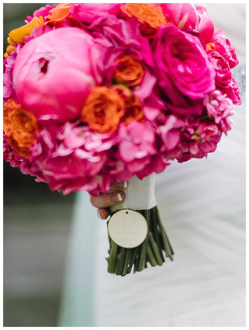 Bright Pink and Orange Dallas Wedding Flowers