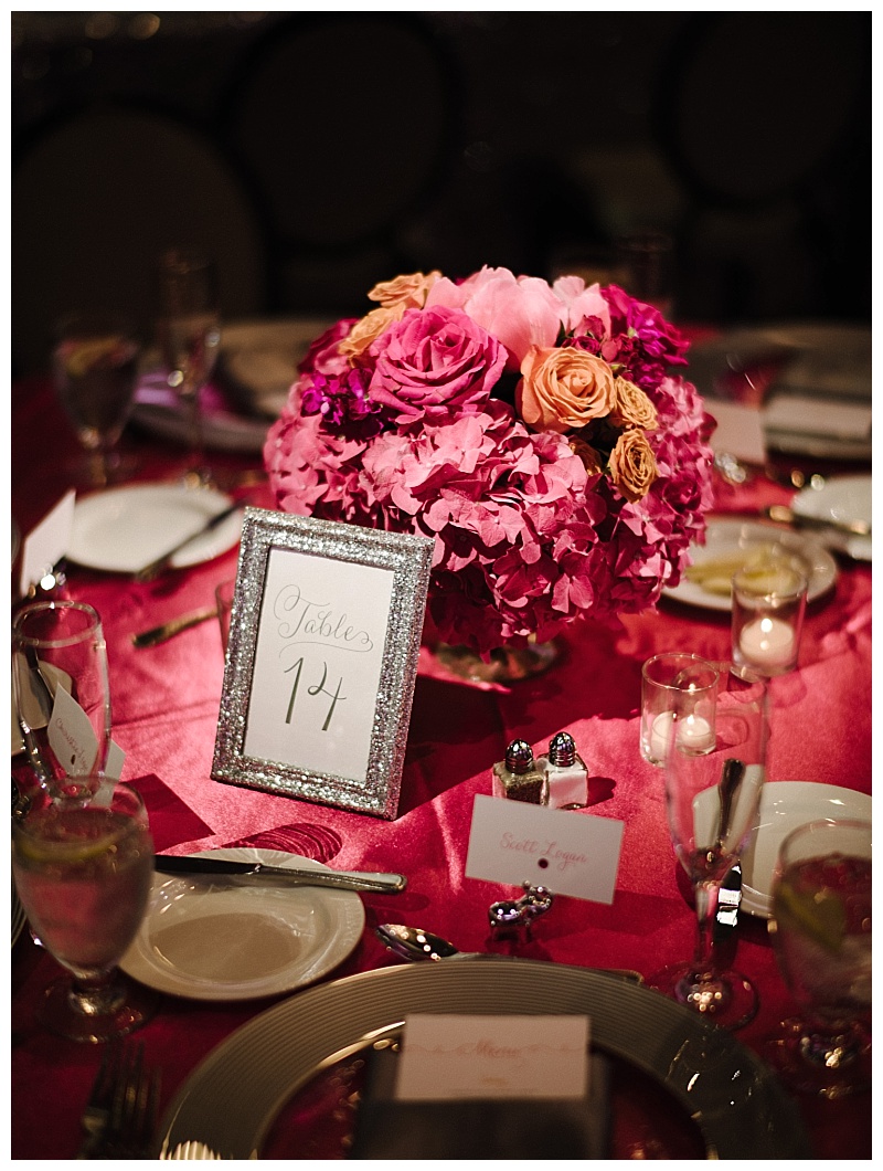 Bright Pink and Orange Dallas Wedding Flowers