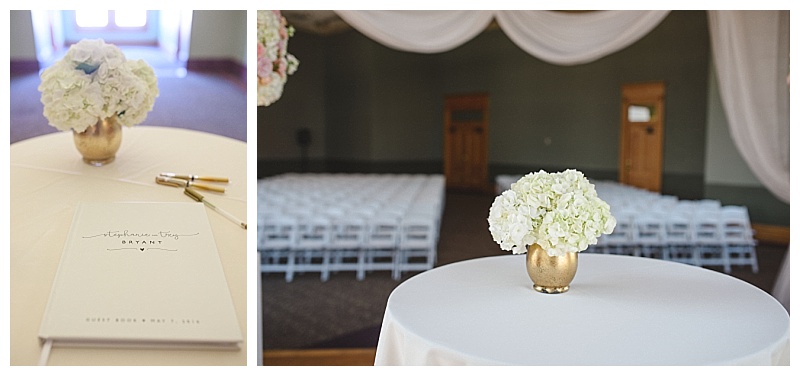 Traditional white and blush dallas wedding flowers at the Old Red Museum