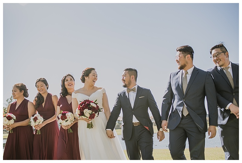 burgundy and white dallas wedding flowers with greenery