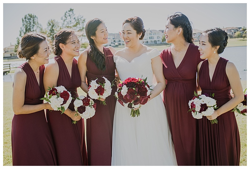 burgundy and white dallas wedding flowers with greenery