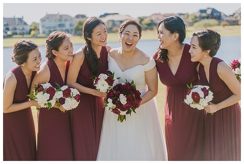 burgundy and white dallas wedding flowers with greenery