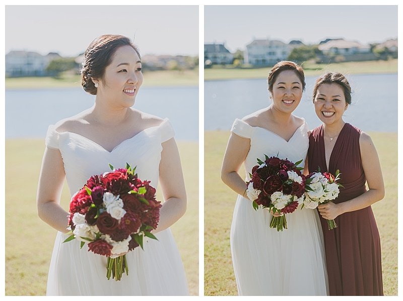 burgundy and white dallas wedding flowers with greenery