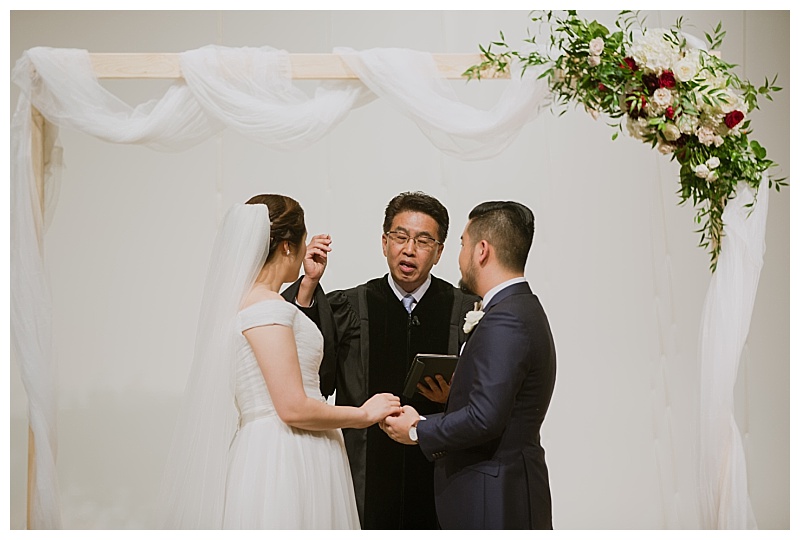 burgundy and white dallas wedding flowers with greenery