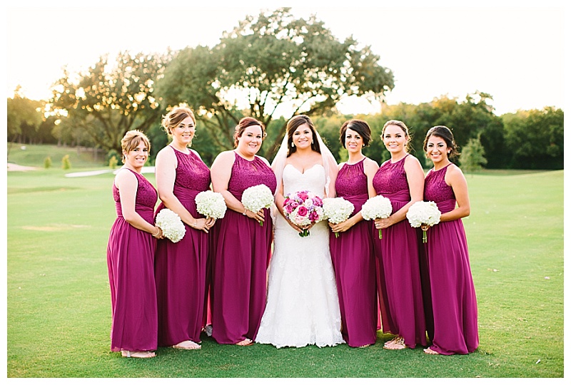 bold purple and pink dallas texas country club wedding flowers