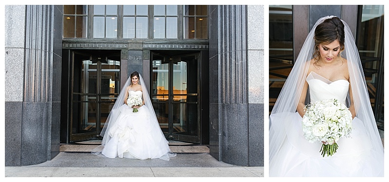 neutral downtown dallas wedding flowers