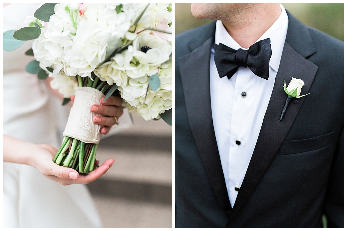 Timeless classic ivory and blush dallas wedding flowers