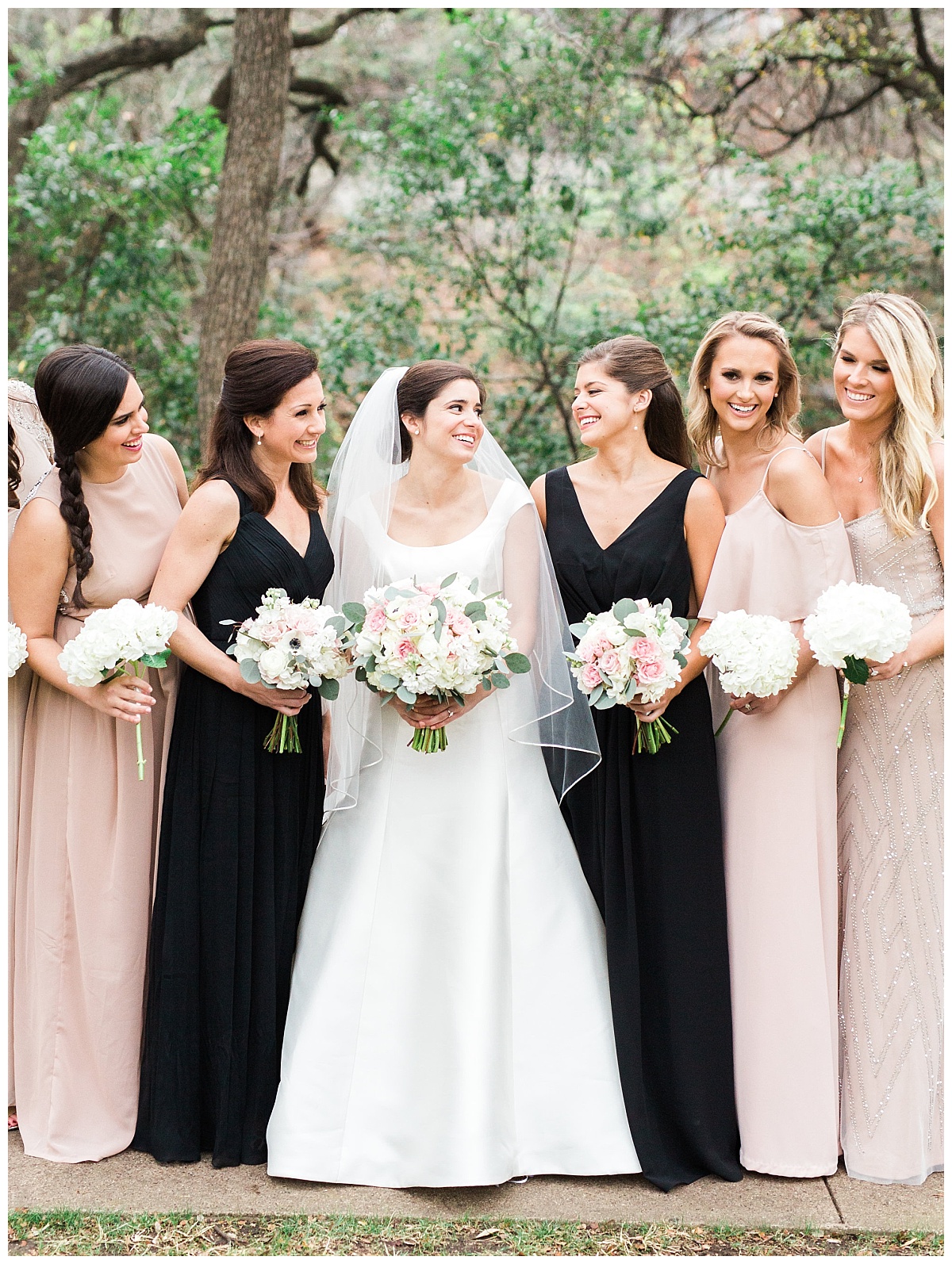 Timeless classic ivory and blush dallas wedding flowers