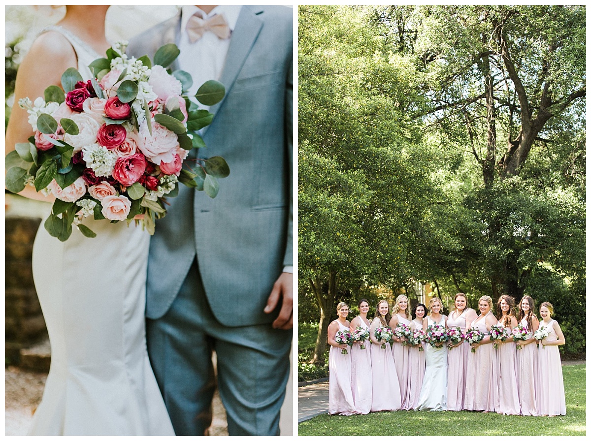 Texas Discovery Garden Spring Wedding Pink wedding flowers