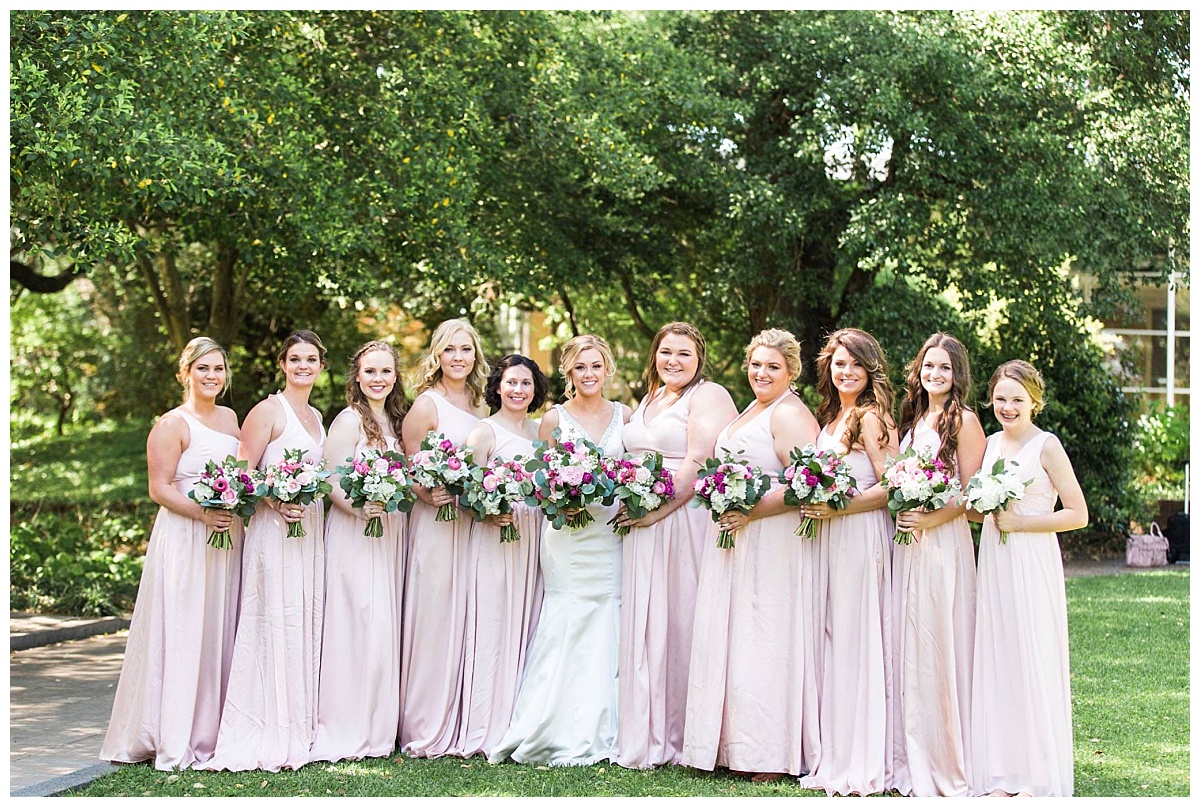 Texas Discovery Garden Spring Wedding Pink wedding flowers