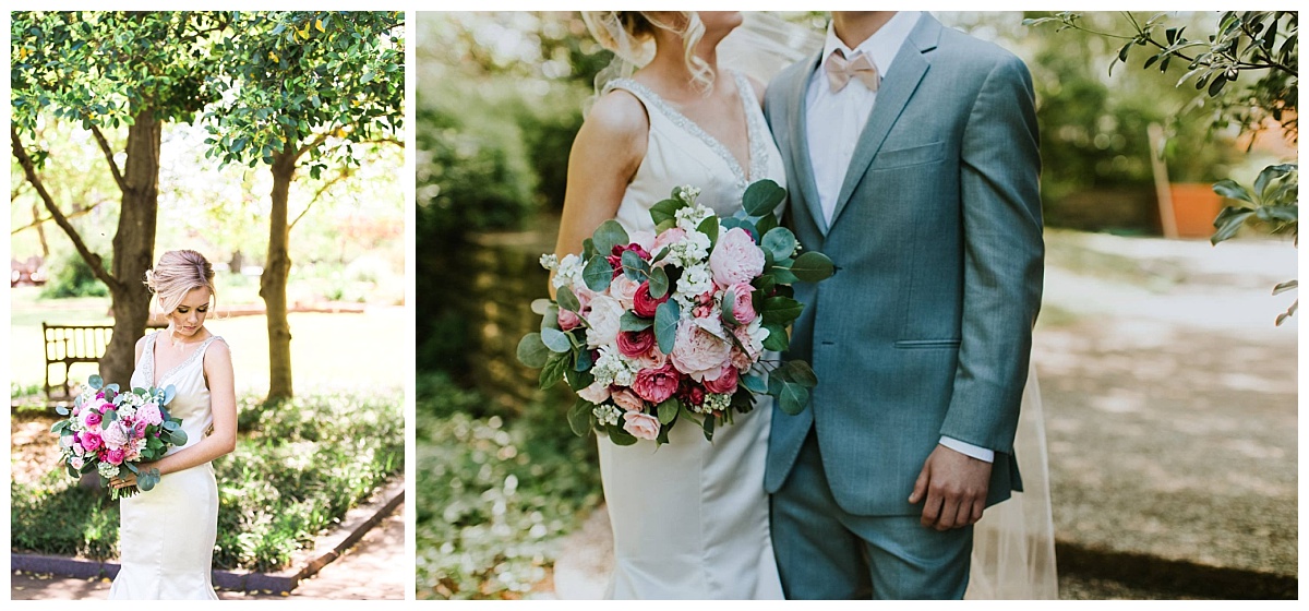 Texas Discovery Garden Spring Wedding Pink wedding flowers