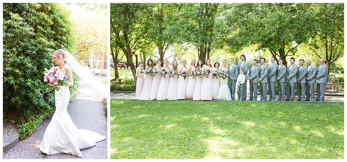 Texas Discovery Garden Spring Wedding Pink wedding flowers