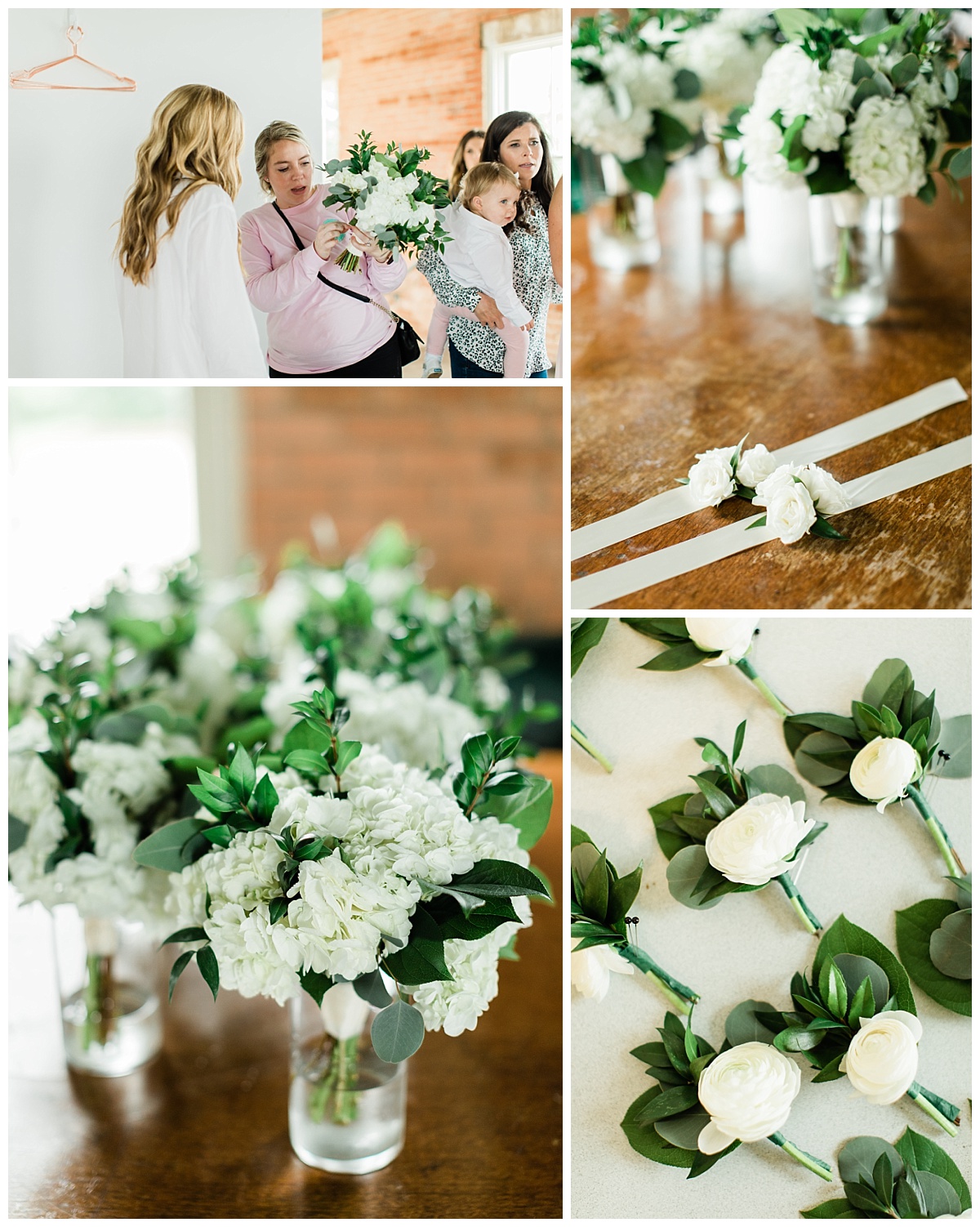 Nate and Grace Photography, Dallas Wedding, Plano Wedding, Frisco Wedding, The Filter Building Wedding, Summer Wedding, Spring Wedding, Wedding Flowers, white and green flowers, traditional wedding Flowers,  A  & L Floral Design