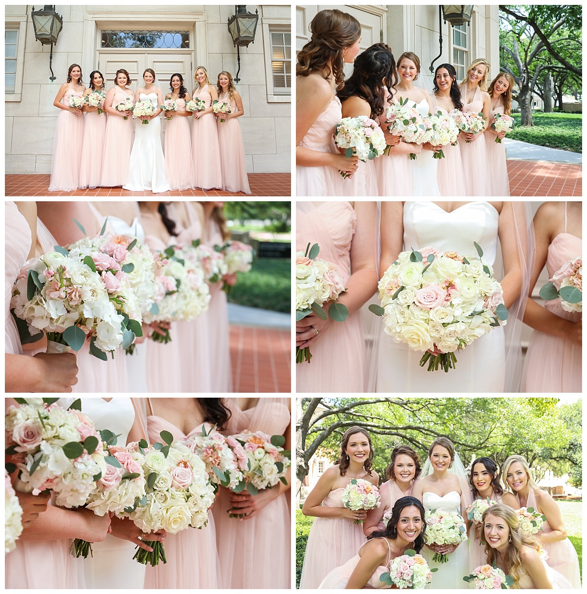 Dallas Wedding, Plano Wedding, Fort Worth Wedding, Robert Carr Chapel Wedding, Summer Wedding, Spring Wedding, Wedding Flowers, blush and peach flowers, traditional wedding Flowers,  A & L Floral Design